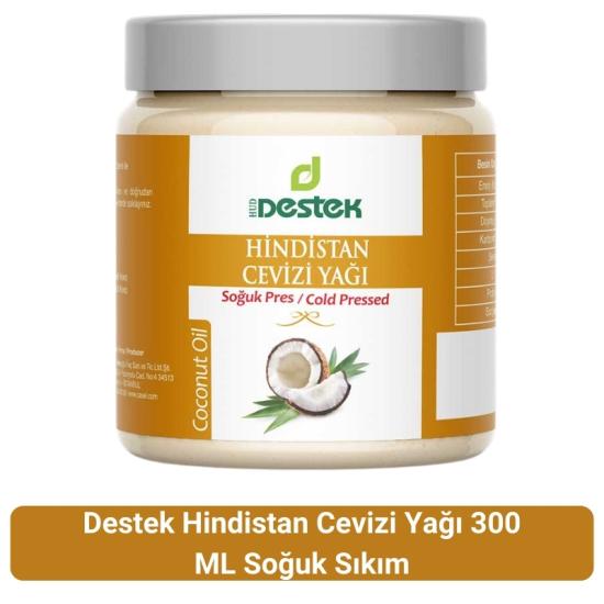 Destek Hindistan Cevizi Yağı Soğuk Sıkım | 300 ml