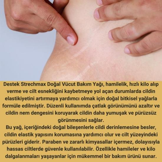 Destek Strechmax Doğal Vücut Bakım Yağı | 150 ML